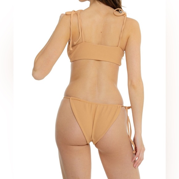 Anthropologie Dippin Daisys Zuma Twist Front Waffle Knit Bikini Size Large NWT - Picture 2 of 7